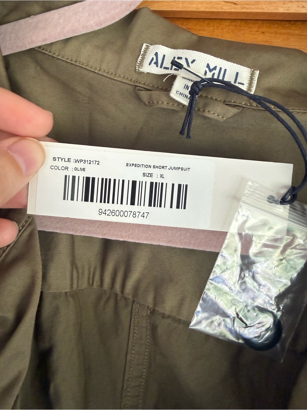 Alex Mill Olive Short Jumpsuit Romper — image 4 of 5